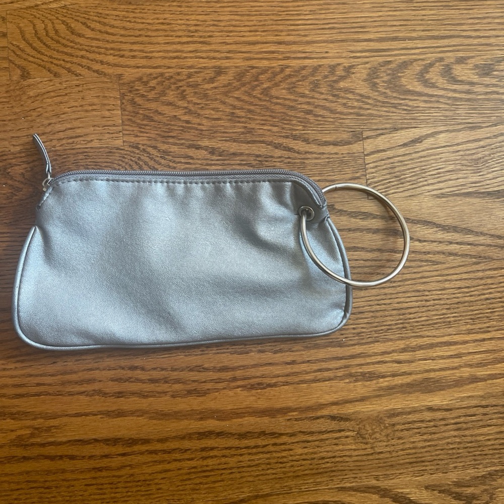 Xhilaration Shimmering Silver Wristlet